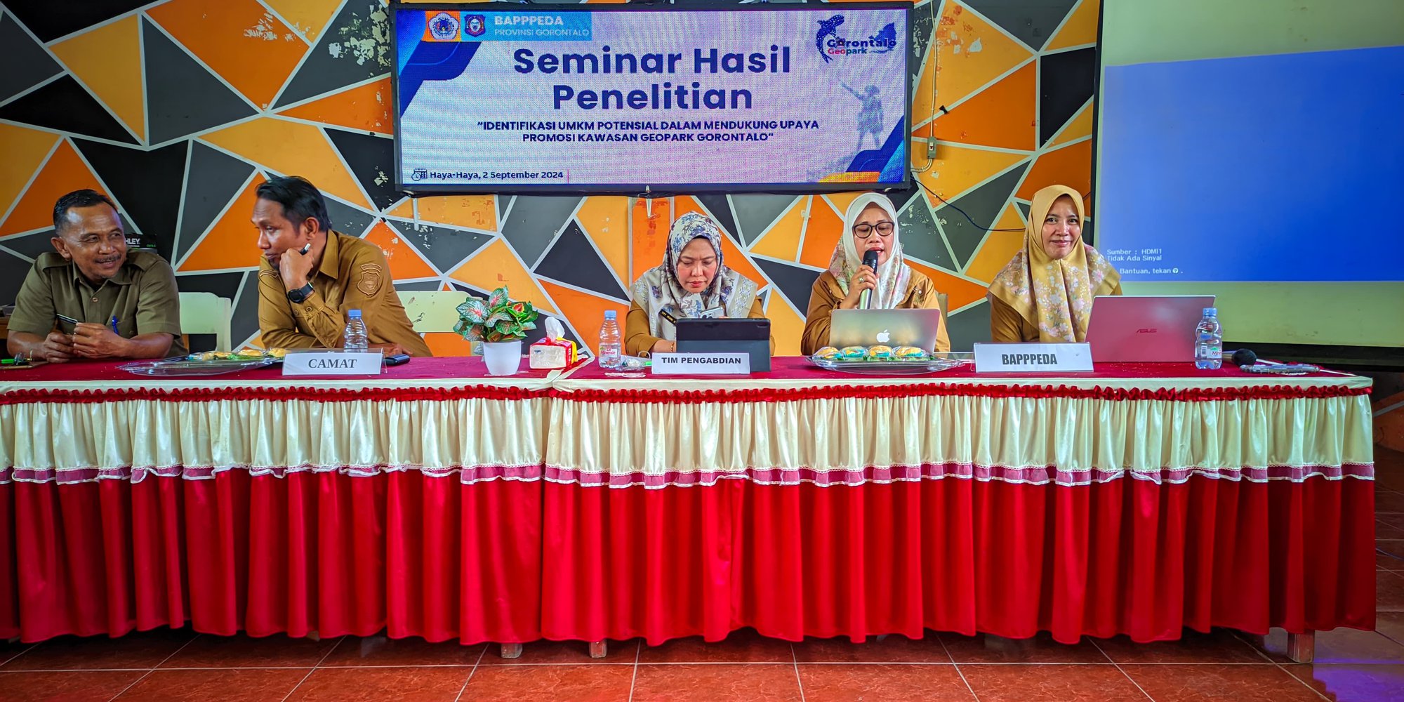 Gorontalo Province Bappeda Holds Seminar on Research Results on Identification of Potential MSMEs to support efforts to promote the Gorontalo Geopark ..