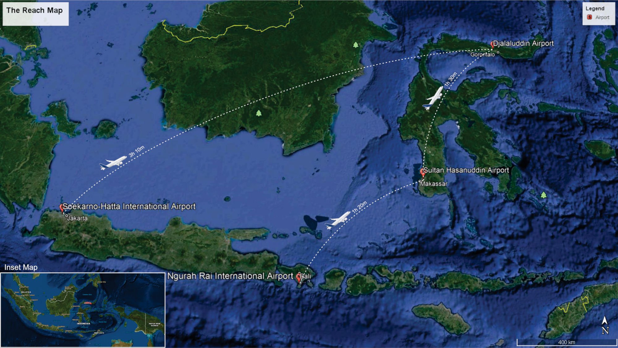 Access by air transportation to Geopark Gorontalo-convert