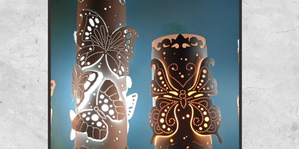 Decorative Lamp Made From Reusable PVC Pipe