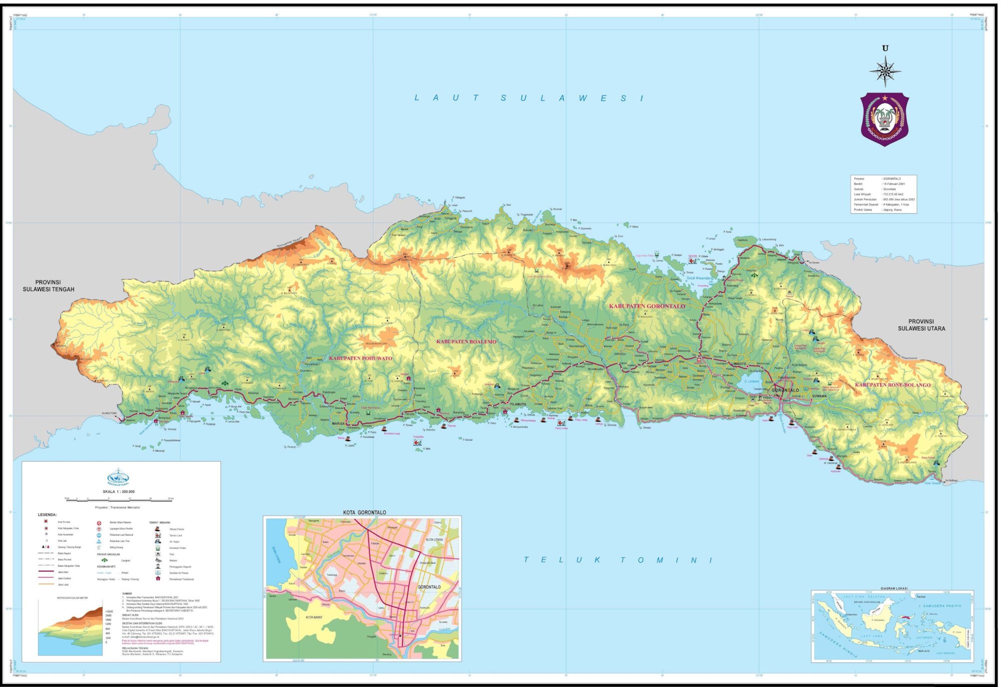 Gorontalo Province map