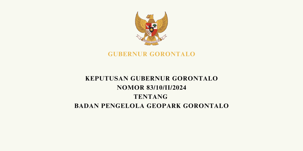 Keputusan Gubernur Gorontalo No. 83/10/II/2024